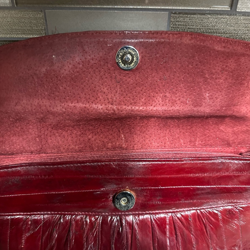 Vintage Victory Eel Skin Cross body / clutch - Picture 7 of 9